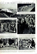 Old Vintage Print 1951 King Nepal Queen Princess Elizabeth Margaret Bonn 20th