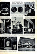 Old Vintage Print 1951 Festival Coins Locomotive Train Ship Southampton 20th