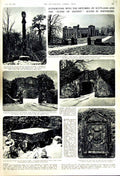 Old Vintage Print 1951 Scone Perthshire Cross Augustinian Abbey Mansfield 20th