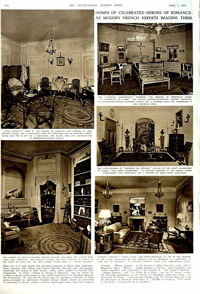 Original Old Vintage Print 1951 Helicopter Diagrams War Furniture French Home