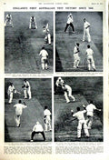 Original Old Vintage Print 1951 Peoples Home Town Court Bickley Cricket Sport