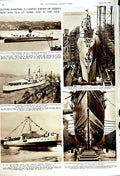 Old Vintage Print 1951 Gromyko Parodi Jessup Germany Bridge Ships Sark 20th