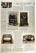 Antique Old Print 1951 Ship Pamir Kangaroo Zoo Furniture Queen Anne Stool 20th