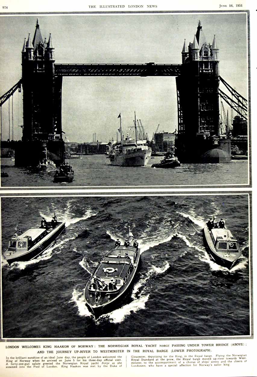 Antique Old Print 1951 Mosque Mahmud Afghanistan Archaeology Tower Bridge 20th