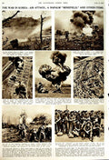 Old Vintage Print 1951 Queen Mary Prince Charles Anne War Korea Napalm 20th