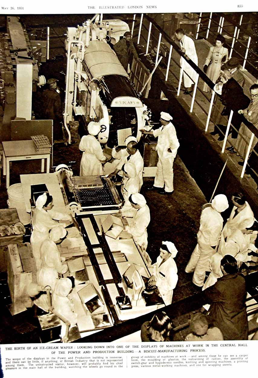 Old Vintage Print 1951 Sculptures Statues Exhibition Biscuit Manufacture 20th