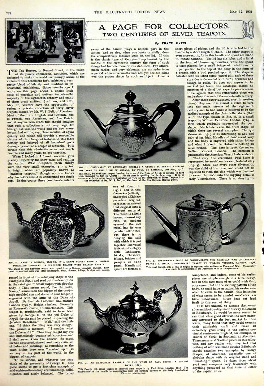 Old Vintage Print 1951 Grizedale Lakeland Agriculture Teapot Collectors 20th