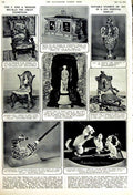 Old Vintage Print 1951 Churchill Montgomery Tunis Gandhi Museum Statue 20th