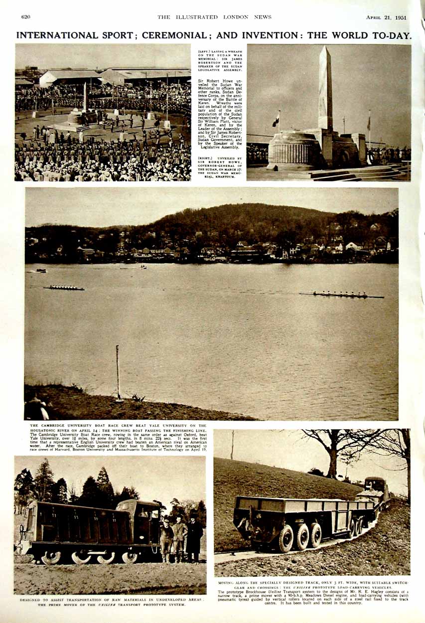 Original Old Vintage Print 1951 Duke Edinburgh Rome Princess Elizabeth Sport