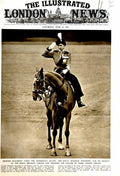 Original Old Vintage Print 1951 Princess Elizabeth Horse Guards Parade Strand