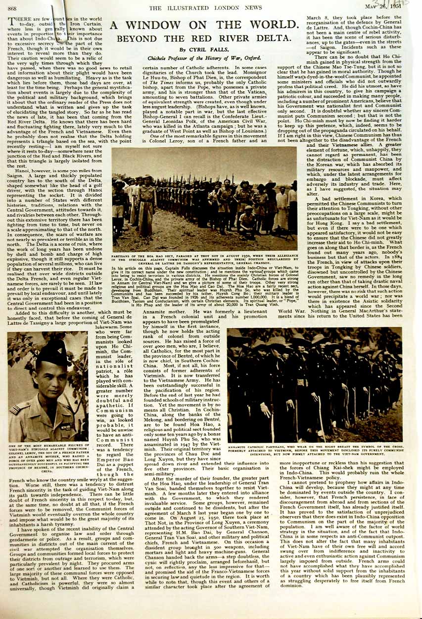 Original Old Vintage Print 1951 Catholic Partisans Leroy River Delta Robinson