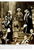 Antique Old Print 1951 King Frederick Denmark Queen Ingrid Duke Edinburgh 20th