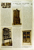 Original Old Vintage Print 1950 Furniture Collection Glitwood Cabinet Mahogany