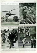 Old Vintage Print 1950 Queen Juliana Helicopter Fire Bernhard Cunningham 20th