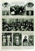 Old Vintage Print 1950 People Wisden Dewes Valentine Duchess Gloucester 20th