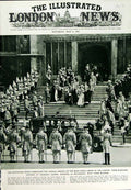 Original Old Vintage Print 1950 Order Garter George'S Chapel Windsor London