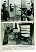 Original Old Vintage Print 1950 Boreham Wood Fire Research Station Wood Furnace