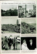Old Vintage Print 1950 Winter Sports Hampstead Jessup Duchess Gloucester 20th