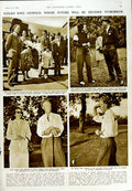 Original Old Vintage Print 1950 King LeopRethy Golf Sport Marie Baels Liege