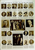 Old Vintage Print 1950 People Queen Elizabeth Belgium Savoy Tewson Guest 20th
