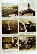 Old Vintage Print 1950 War Memorial Treptower Berlin Motor Car Ship Olav 20th