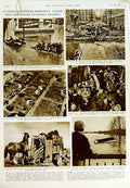 Antique Old Print 1950 Canada Floods Winnipeg King Edward Hospital George 20th