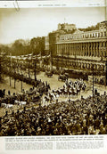 Original Old Vintage Print 1950 Irish State Coach King Queen Parliament London
