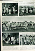 Original Old Vintage Print 1950 Tennis Tuition British Maskell Bailey Cricket
