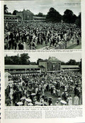 Original Old Vintage Print 1950 Prince Denmark Tennis Sport Royal Ascot Horses
