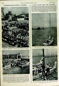 Old Vintage Print 1950 Queen Juliana Netherlands Embassy Dunkirk Yacht 20th