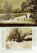 Original Old Vintage Print 1950 Archaeology Snow England Chiselhurst Wickham