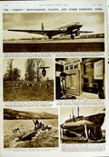 Old Vintage Print 1950 Holland Flower Festival Comet Aircraft Submarine 20th