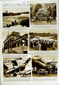Original Old Vintage Print 1950 Malaya Siers Sintok Hedley Stonebench Aircraft