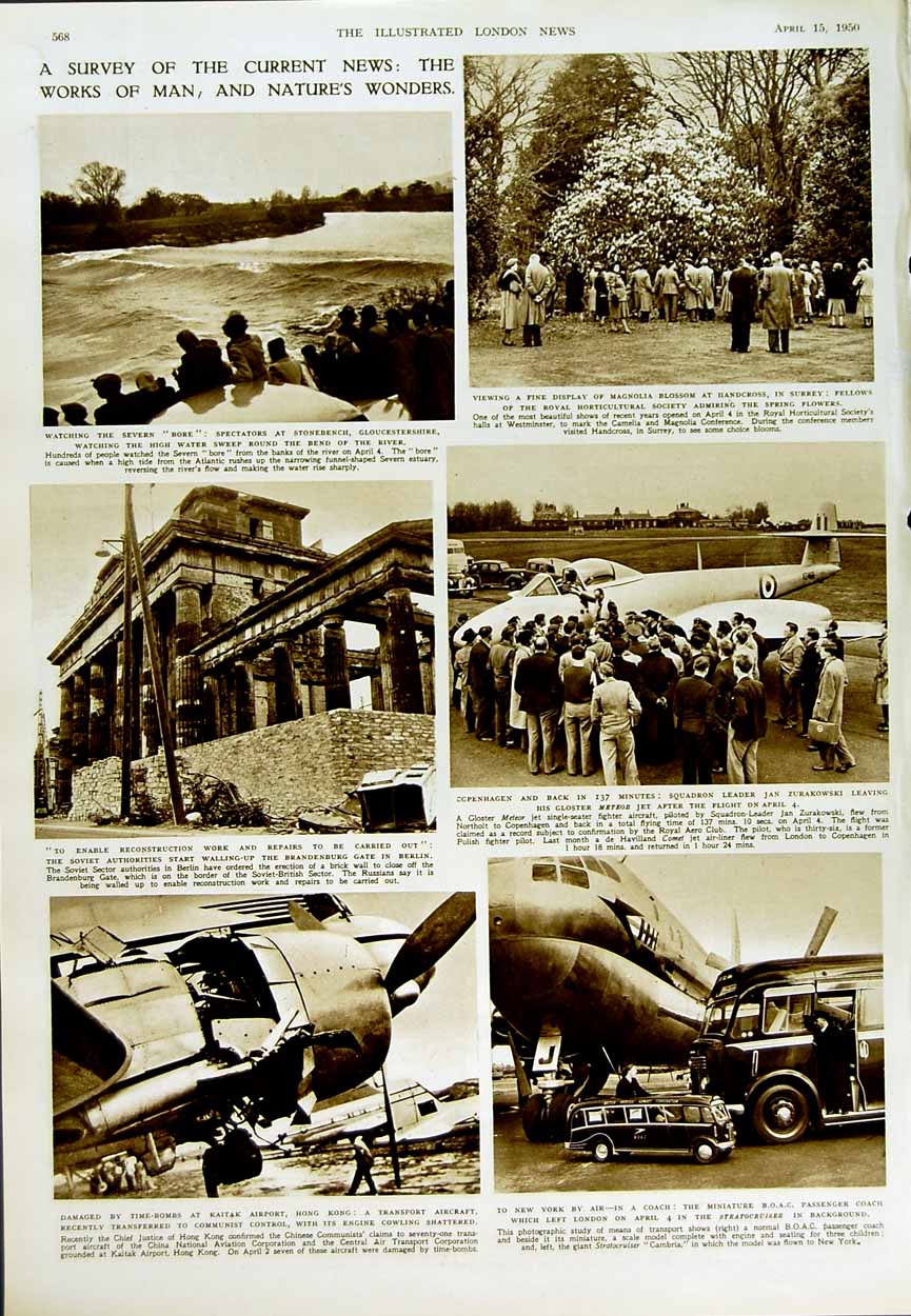 Original Old Vintage Print 1950 Malaya Siers Sintok Hedley Stonebench Aircraft
