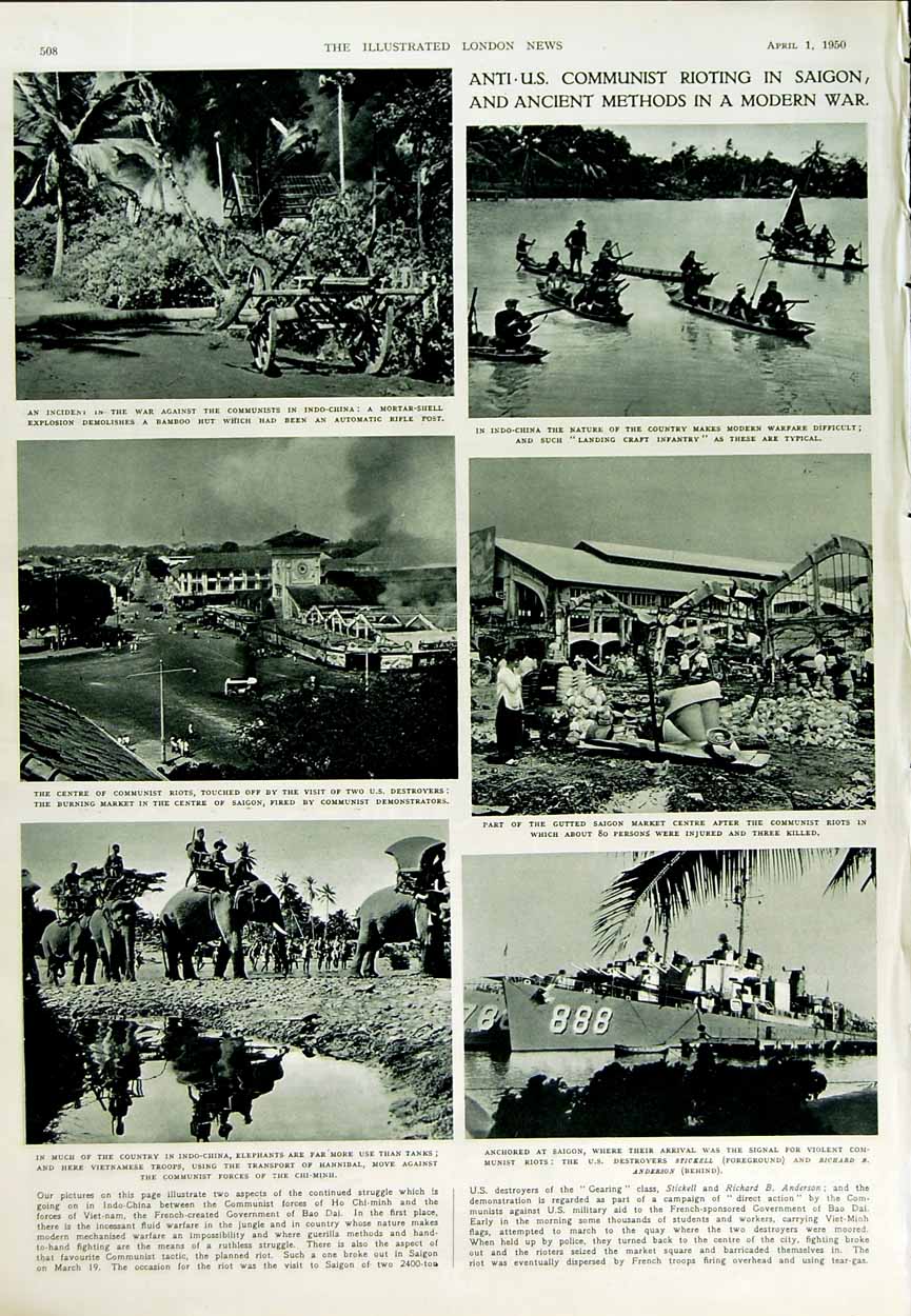 Old Vintage Print 1950 Cinema Horse Racing Liverpool Crusader Saigon War 20th
