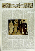 Original Old Vintage Print 1950 Banquet Pipers Scots Guards Buckingham Palace