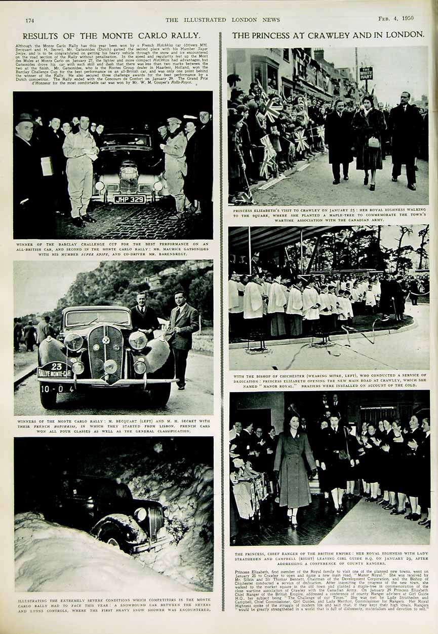 Original Old Vintage Print 1950 Ship Implacable Vengeance Victorious Motor Car