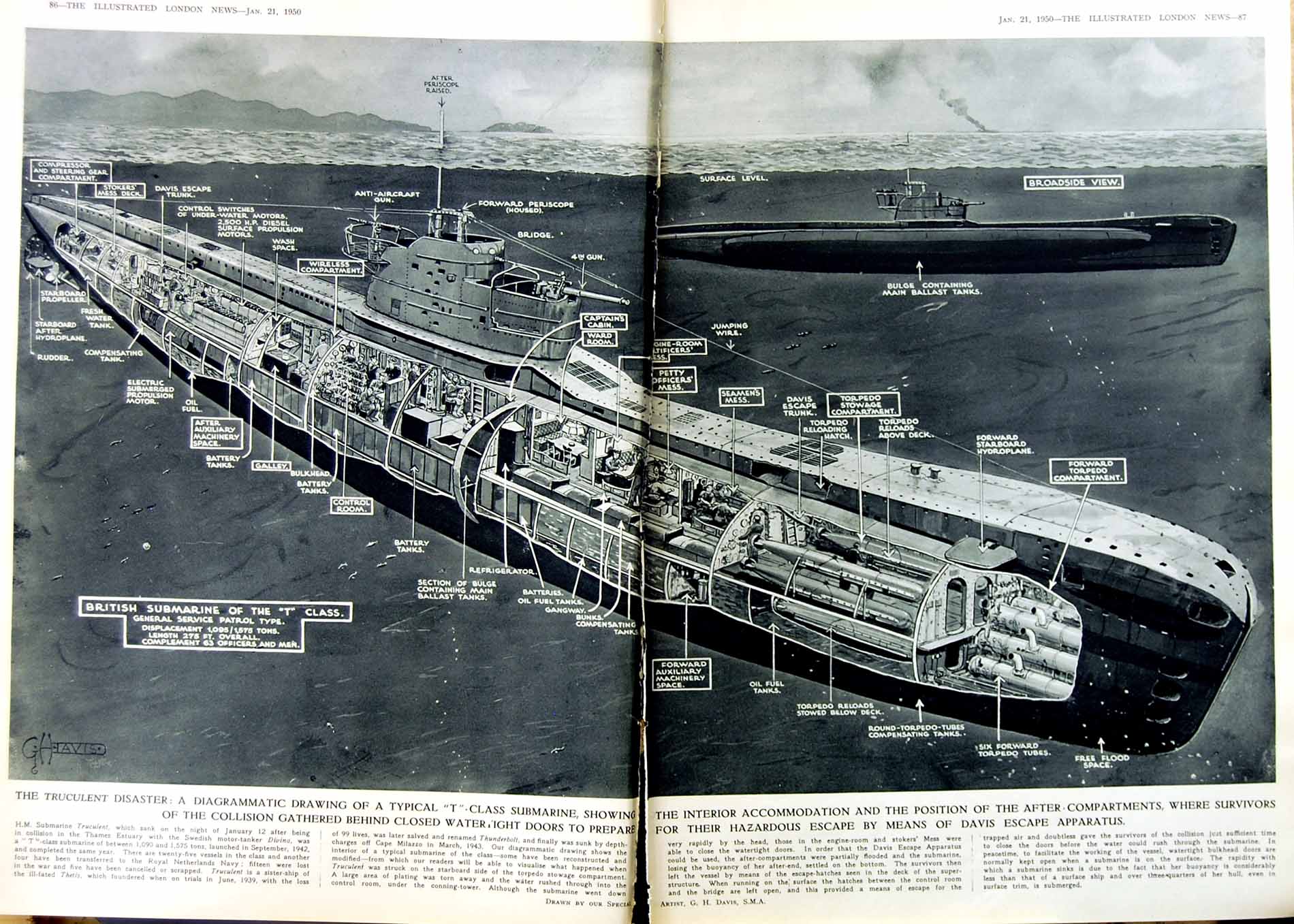 Old Vintage Print 1950 Marguerite Bay Stonington Antarctic Husky Ships 20th