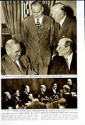 Old Vintage Print 1950 Attlee Washington President Truman Acheson Marshal 20th