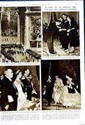 Original Old Vintage Print 1950 King Queen Denmark Opera Auriol Ingrid Paris
