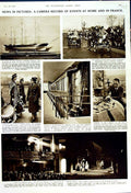 Old Vintage Print 1950 Ship Thermopylae Theatre Waterloo Cathedral France 20th