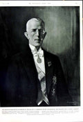 Original Old Vintage Print 1950 Portrait King Gustav Sweden Bror Kronstrand