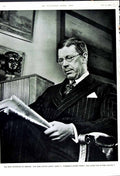 Original Old Vintage Print 1950 Sovereign Sweden H.M King Gustav Adolf Prince