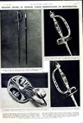 Original Old Vintage Print 1950 Nelson Jewelled Sword Honour Mountbatten Nile