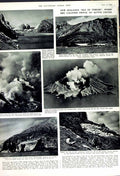 Old Vintage Print 1950 New Zealand Pohutukawa White Island Volcano Maori 20th