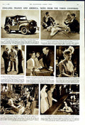 Original Old Vintage Print 1950 British Jeep Car Bagshot Cunningham Queen Mary