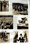 Original Old Vintage Print 1950 Horse Show Hassan Magnay Smythe Carmena Kellett