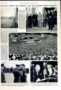 Old Vintage Print 1950 Chadwick Churchill Waldbuhne Stadium Fontainebleau 20th