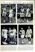 Old Vintage Print 1950 Wimbledon Sport Todd Du Pont Brough Sedgman Drobny 20th