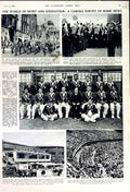 Old Vintage Print 1950 Sport Cricket Team England Fry Mercury Wimbledon 20th